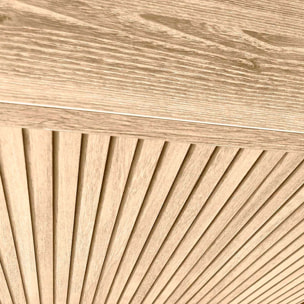 Zapatero Hanko melamina roble dorado puertas impresión vallado 90x90x27cm