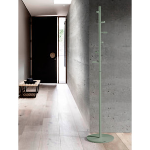 Perchero Espiral madera haya verde 182x37x37 cm