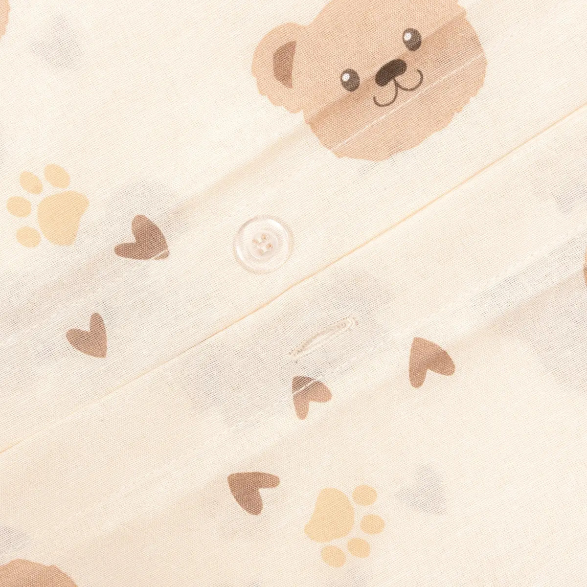 Parure de lit imprimée Billie 140x200 motif ours