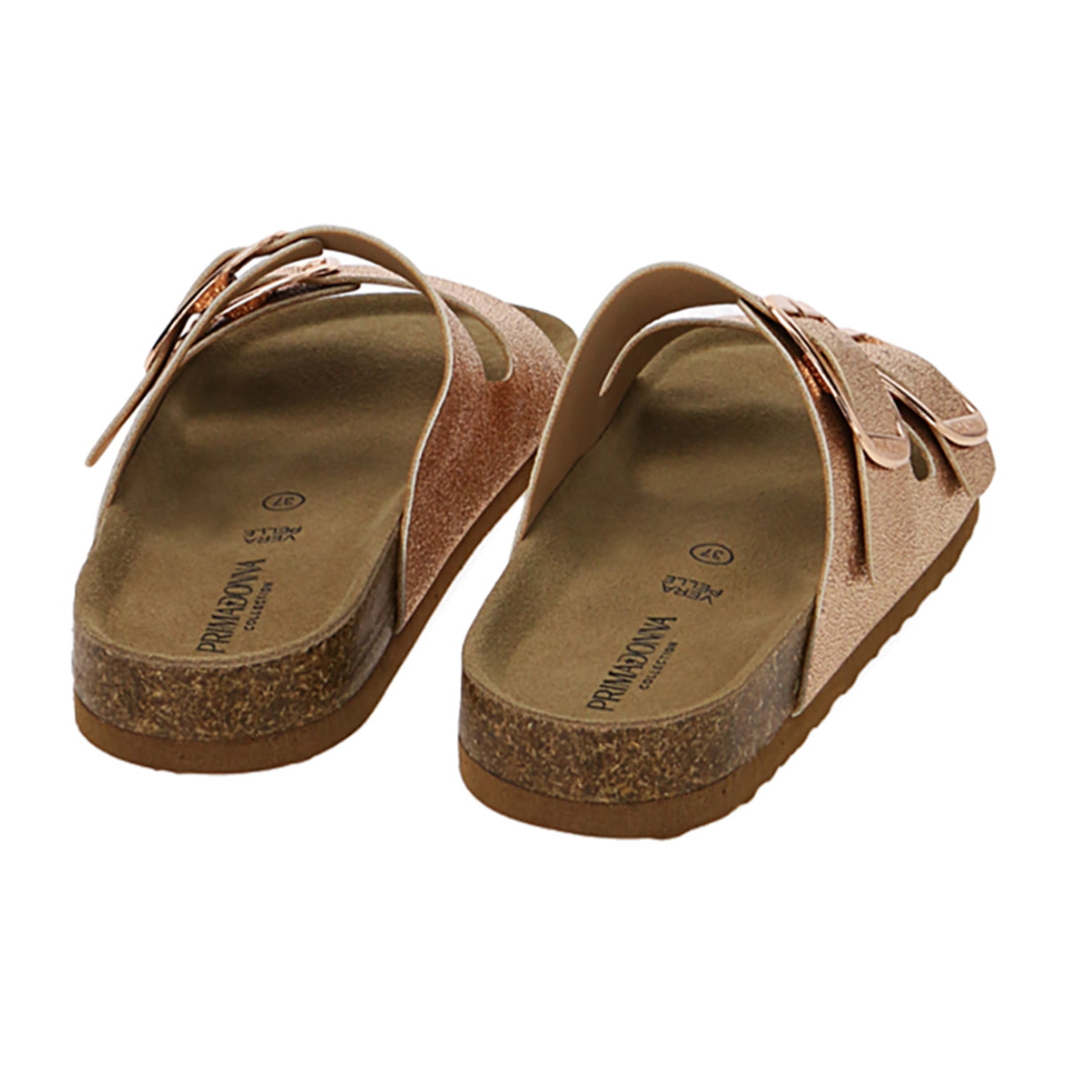 Zapatillas laminadas en oro rosa
