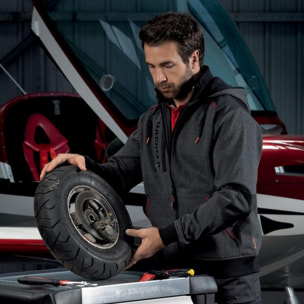 Sweat zippé FACOM Jumper Gris/Noir/Rouge Taille S - FXWW8000E-S