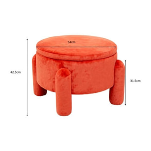 Tabouret-coffre 54cm orange Kare Design