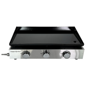 Plancha au gaz MÉRIDA 3 brûleurs 6 kW