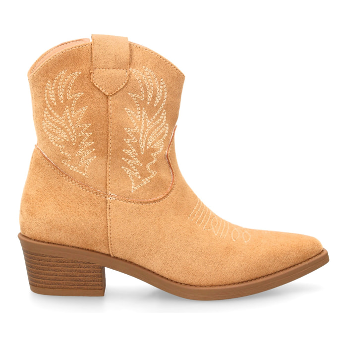 Botín cowboy con tacón para mujer