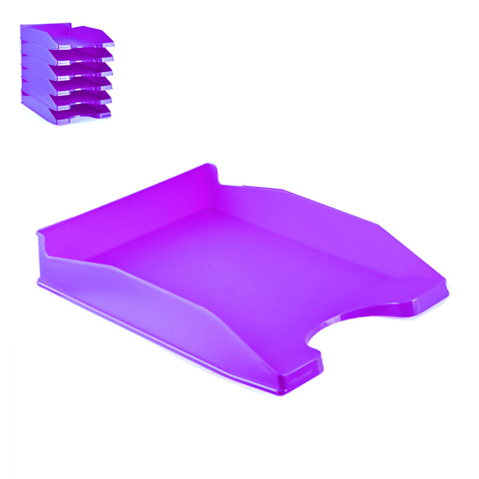 PACK 6 Uds. BANDEJA OFICINA MORADO