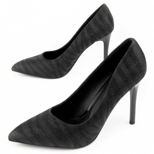 Zapato De Tacón - Negro - Altura: 10 Cm