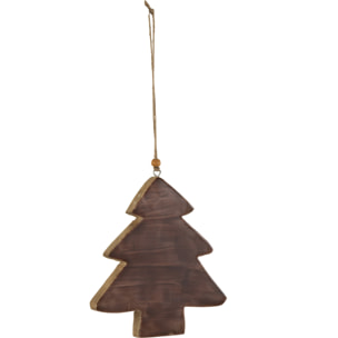 J-Line suspension Sapin de Noël - bois - marron - large - 3 pcs