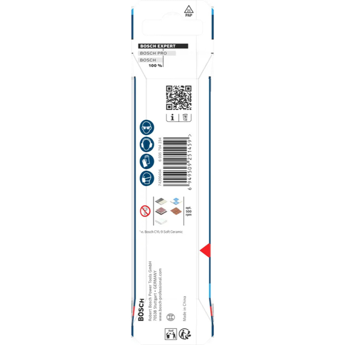 Forêt hard céramic HEX-9 expert 12X90mm -BOSCH - 2608902311
