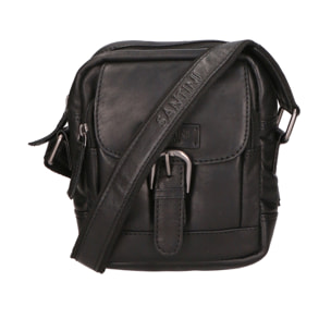 Borsa a tracolla unisex vera pelle - Modello False - 100% Made in Italy - 15.0 x 19.0 x 5.0 cm