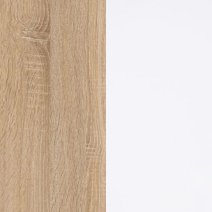 Mesa de comedor Nolix Blanco Artik (Blanco Mate) - Roble Canadian