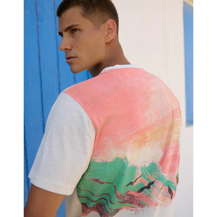 Camiseta Manga Corta Naranja - Seagulsun