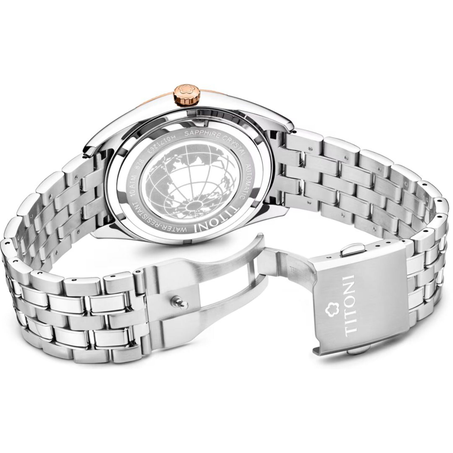 Reloj Titoni 878SRG-657 Hombre Analogico Automatico con Correa de Acero inoxidable