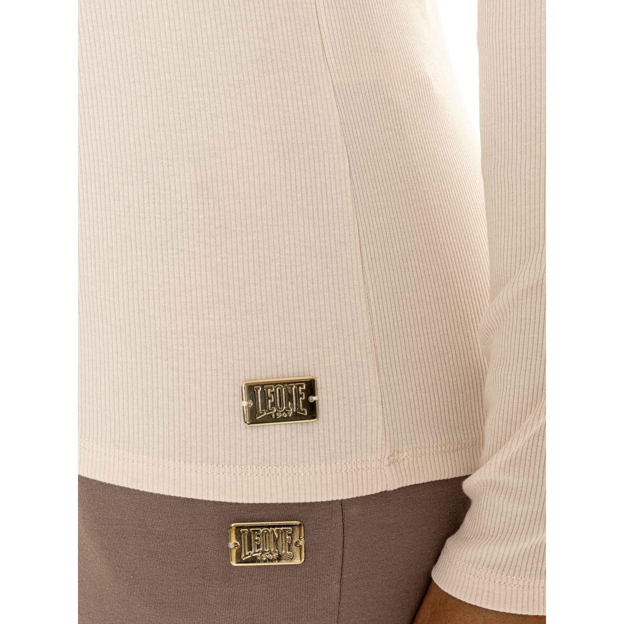 Camiseta de manga larga acanalada para mujer Leone 1947 Chic Tones