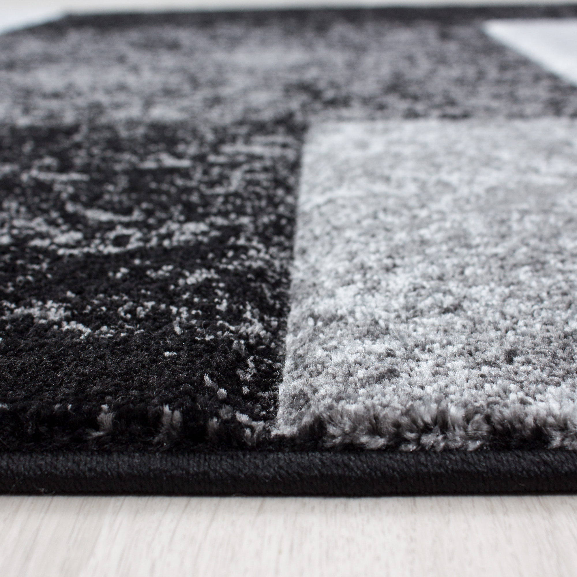 HAWAII - Tapis de salon à motif géométrique noir