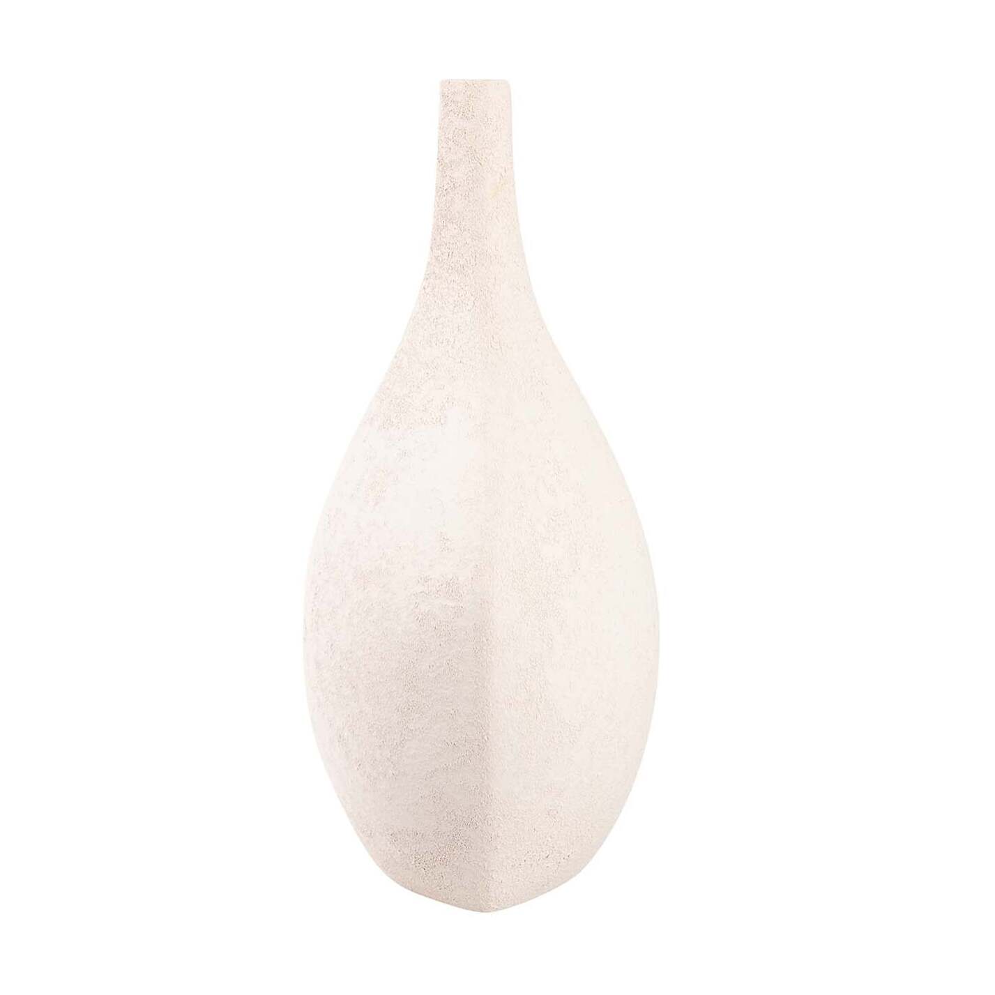 Florero Ceramica Beige 25x20x42 Cm