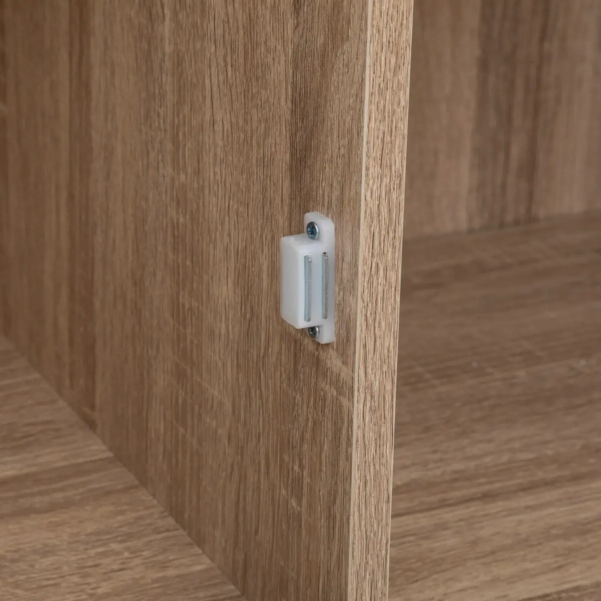 Buffet 2 portes Effet chêne naturel Aliaj