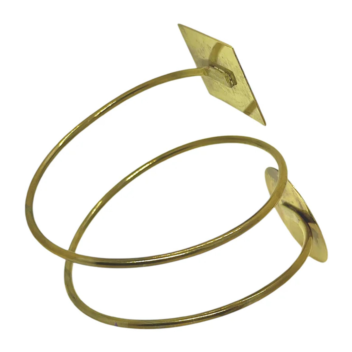 Brazalete Duplo en dorado latón