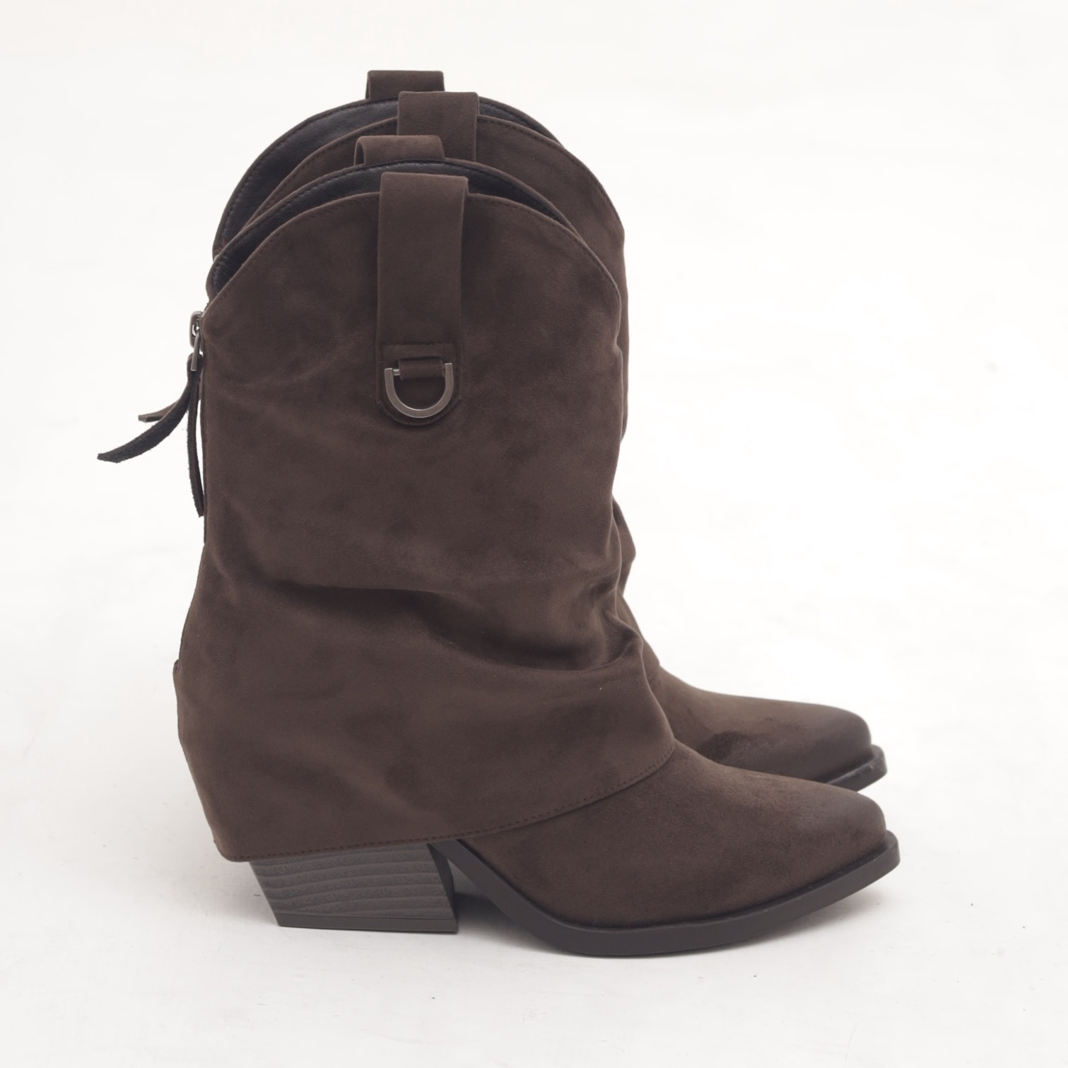 STIVALETTO TEXANO RISVOLTATO TESTA DI MORO