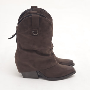 STIVALETTO TEXANO RISVOLTATO TESTA DI MORO