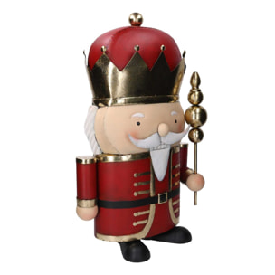 Soldatino in metallo rosso cm38,8x22,2h63