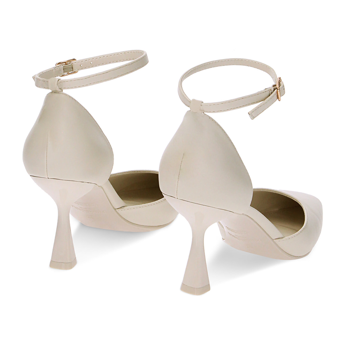 Décolleté Open Shank panna, tacco 8 cm