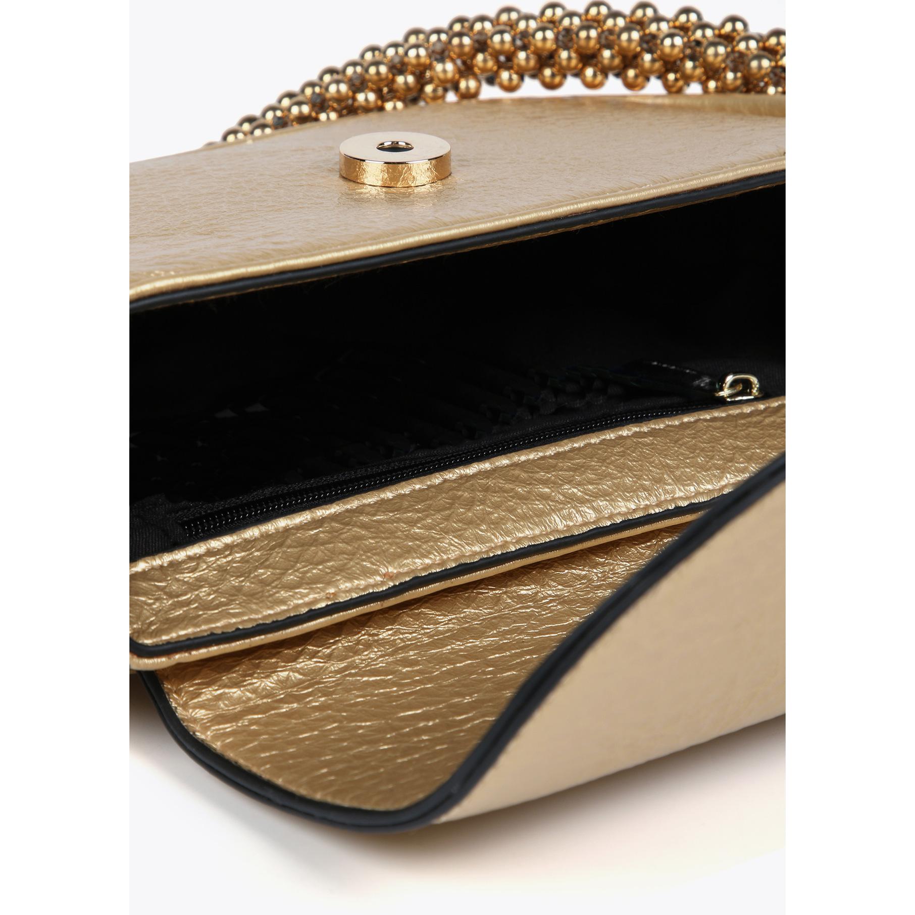 Mini borsa a tracolla metallizzata