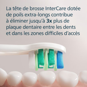 Brossette dentaire PHILIPS Sonicare lot de 6 InterCare blanc