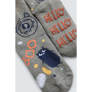 Confezione da 3 calzini termici antiscivolo per bambini Hello