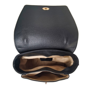 Borse Donna colore Nero-in pelle Made in Italy 22x22x12cm