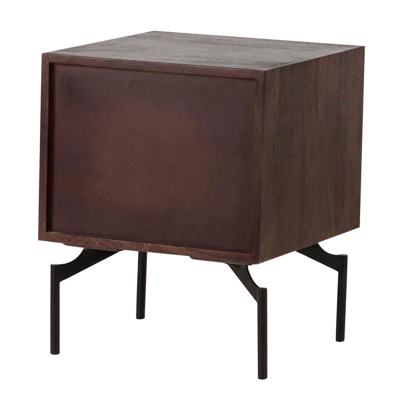 Mesita Madera Mango Metal Marron Velora 40x40x50cm