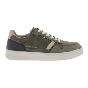 Armata di Mare Scarpe Uomo Sneakers Basse Stringate con Soletta Rimovibile in Memory Foam AMU W24M608 Olive