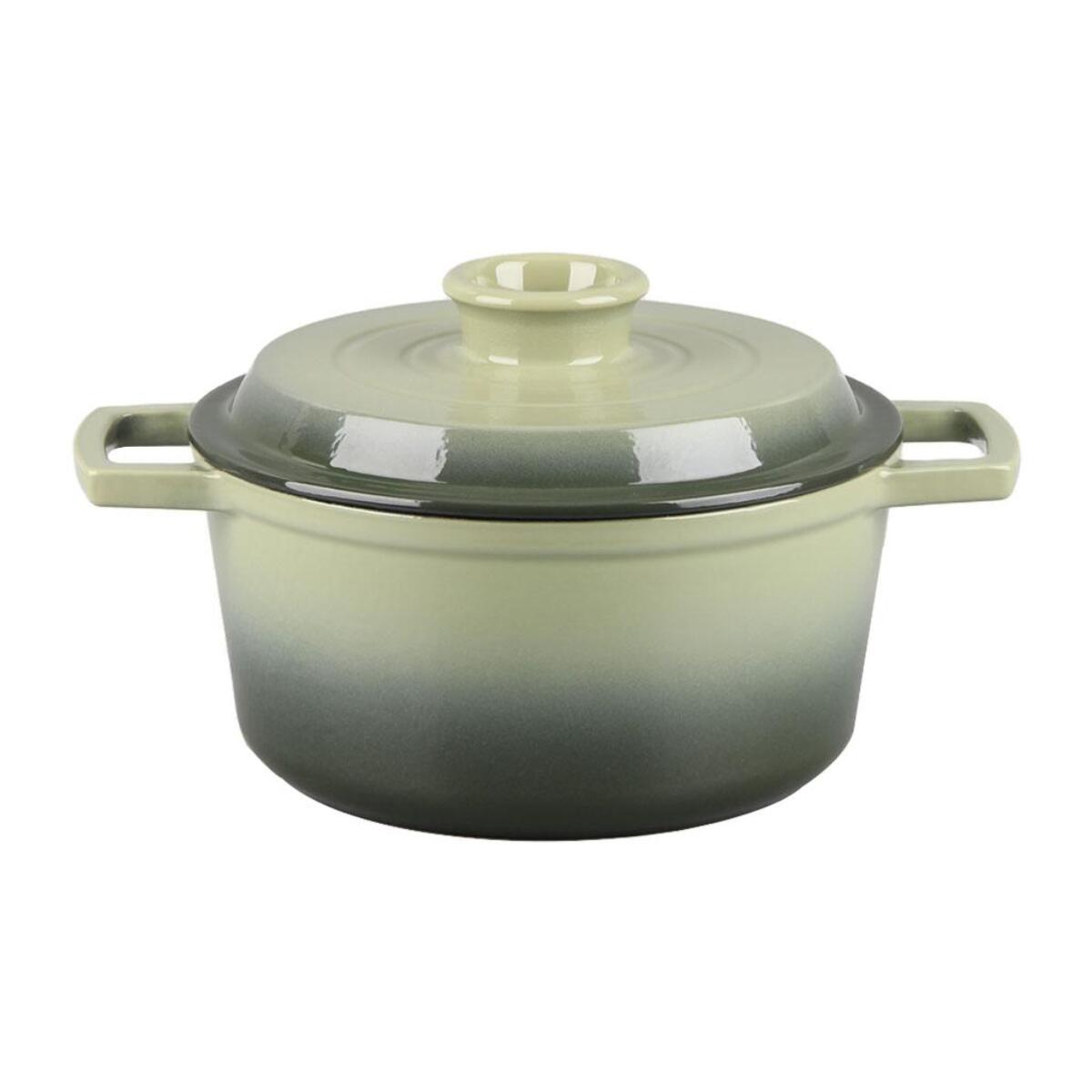 Cocotte en fonte ronde   - "Masseiron Olivine"