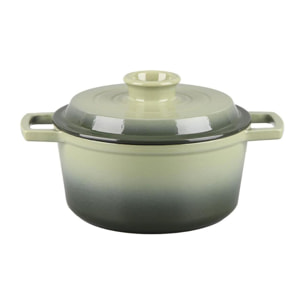 Cocotte en fonte ronde   - "Masseiron Olivine"