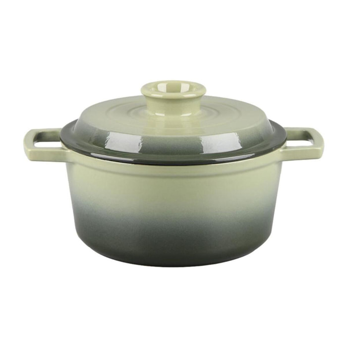 Cocotte en fonte ronde   - "Masseiron Olivine"
