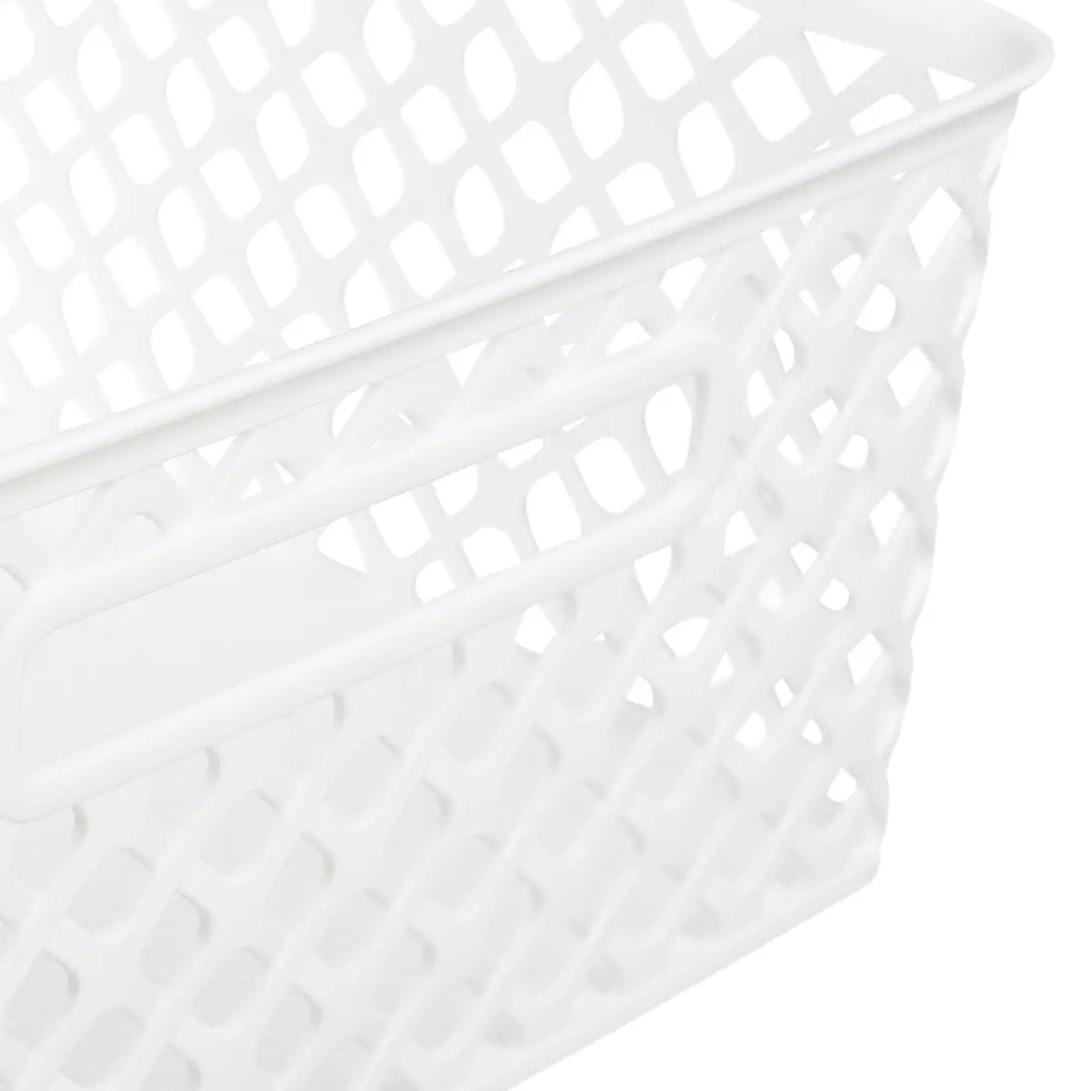 Panier en plastique 11L "Folk" blanc
