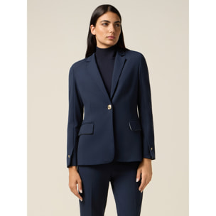 Oltre - Blazer en punto milano - Azul