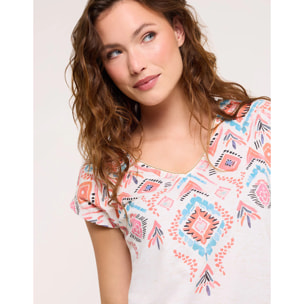 Camiseta Manga Corta Naranja - Leafix