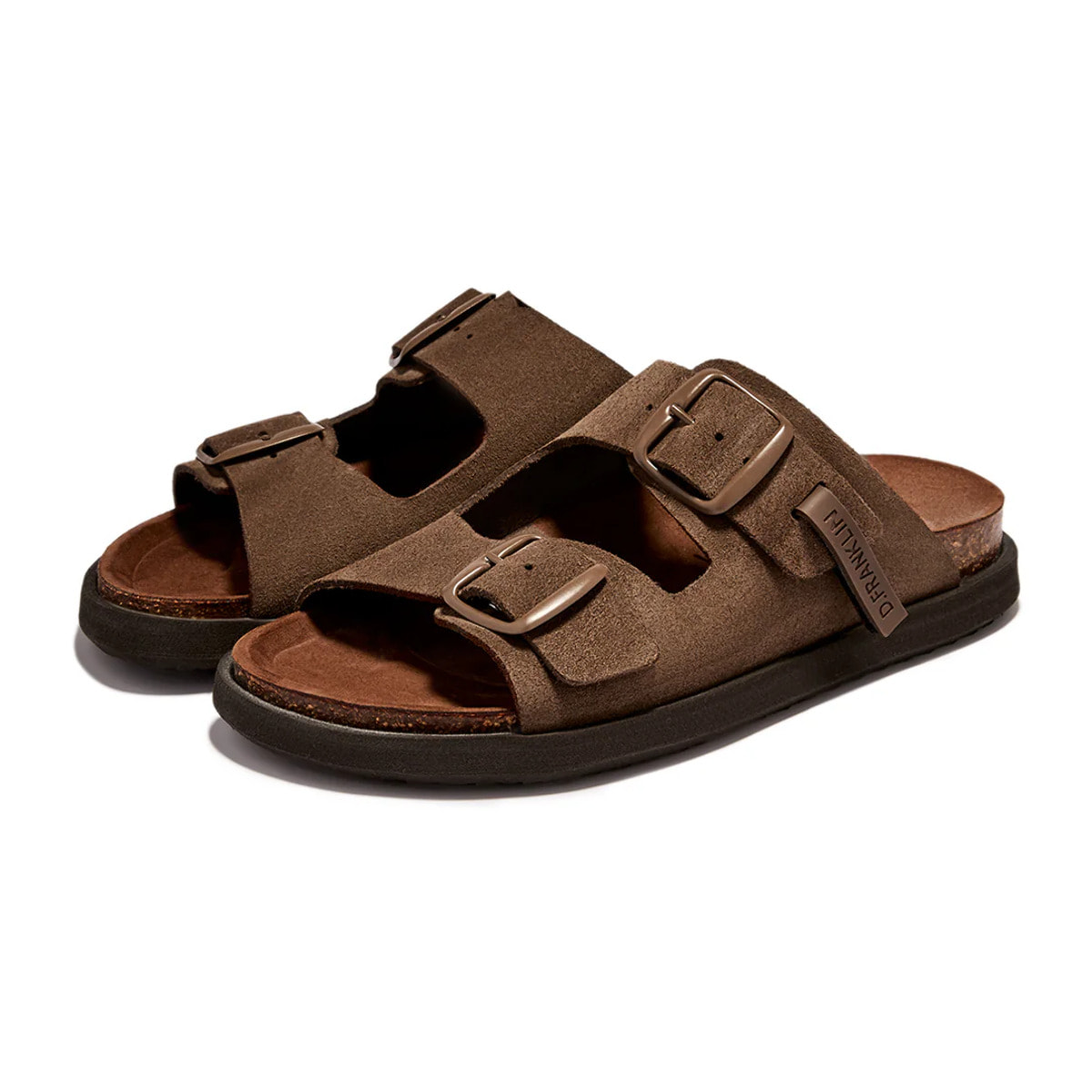 Sandalias Vibe Unisex Cierre Hebilla en Marrón Chocolate