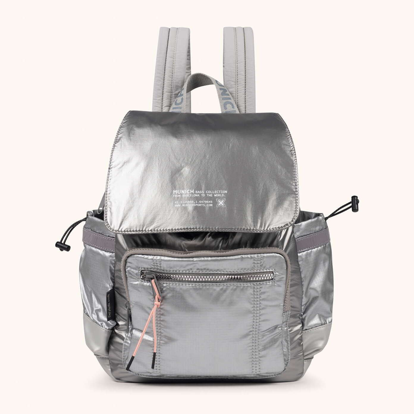 Mochila Técnica para Portátil en Poliamida Reciclada DEEP RECYCLED BACKPACK CREAM