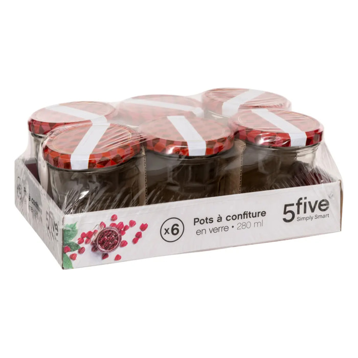 Lot de 6 Pots de Confiture