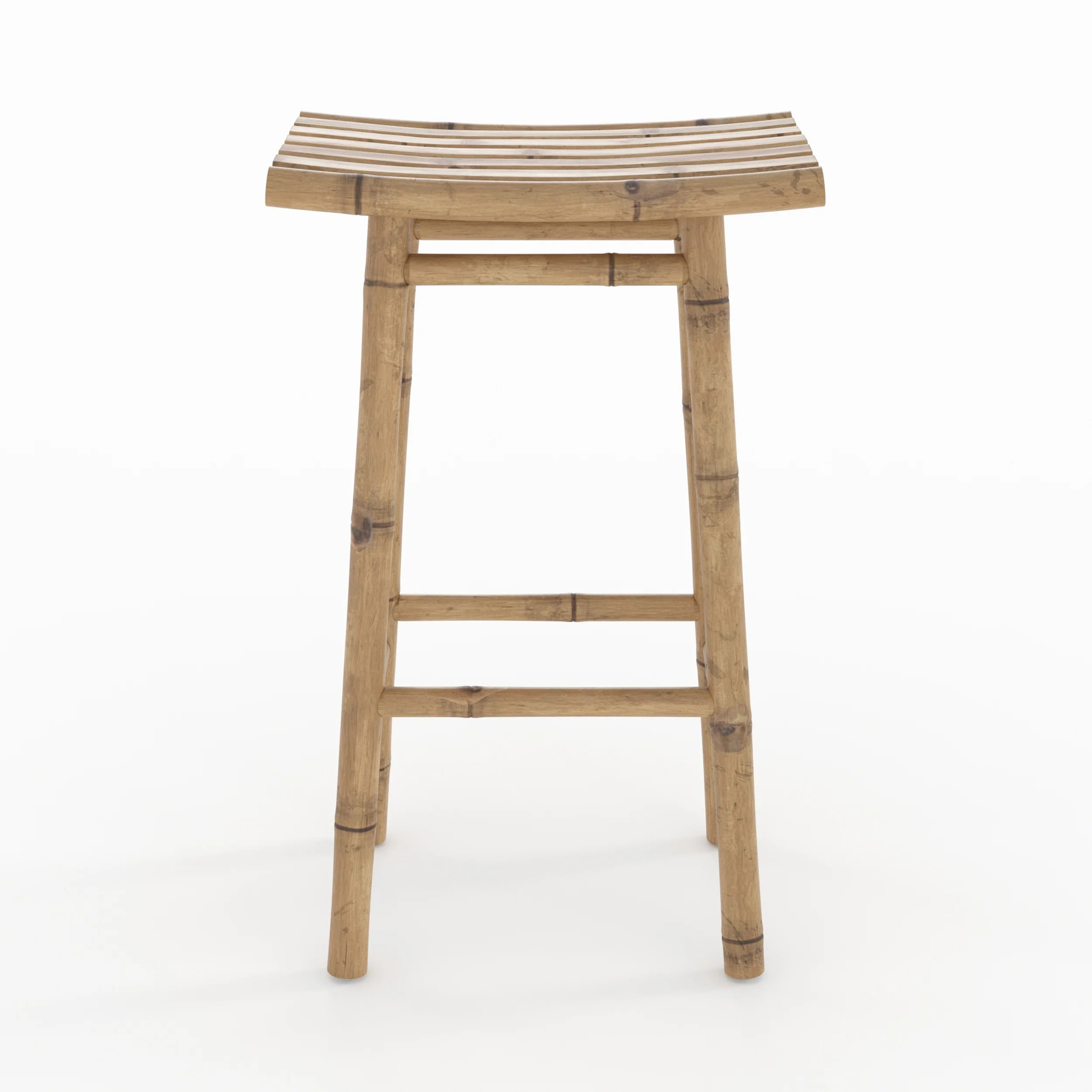 Tabouret de bar extérieur en bambou 74 cm - Vadella