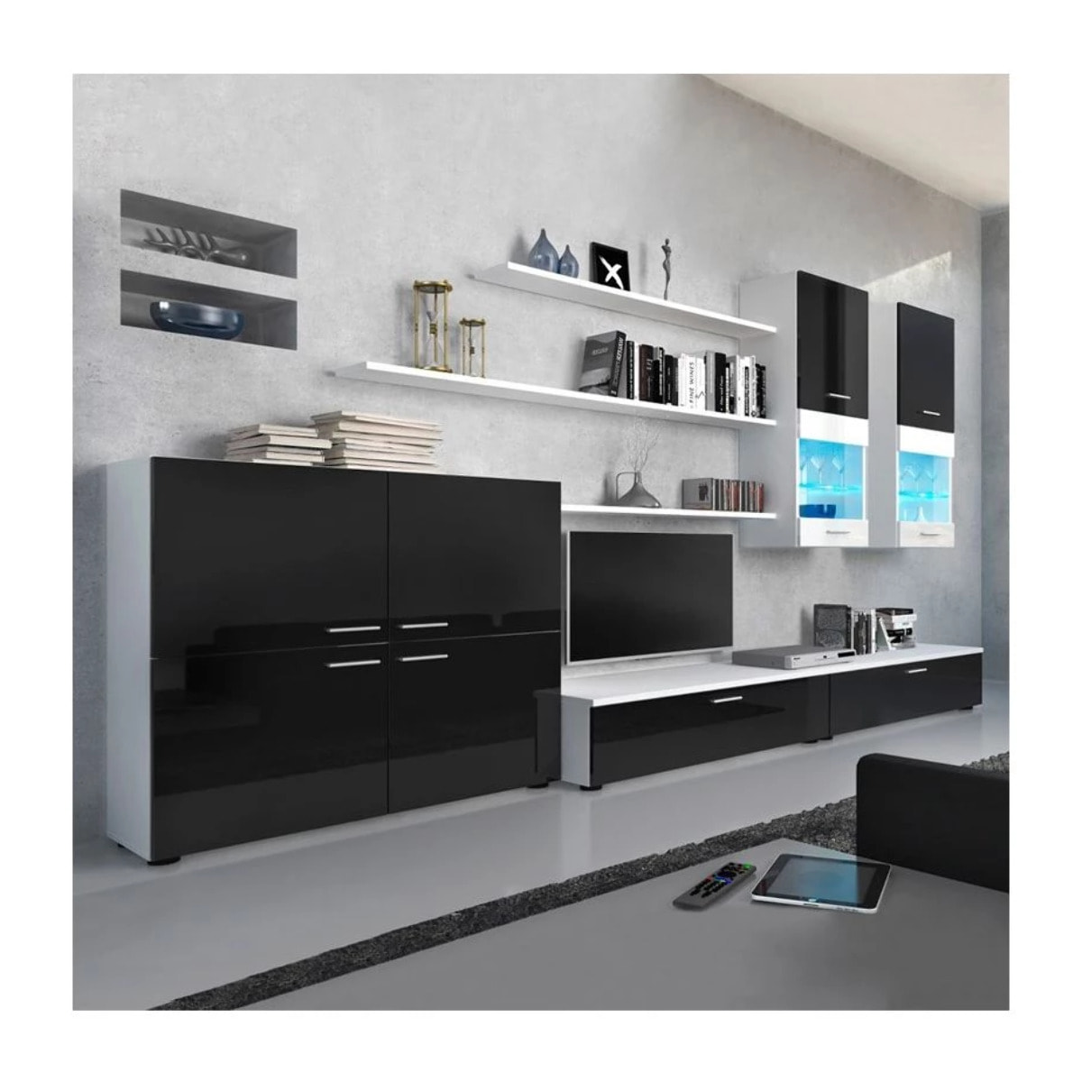 Salón Beta Blanco - Negro