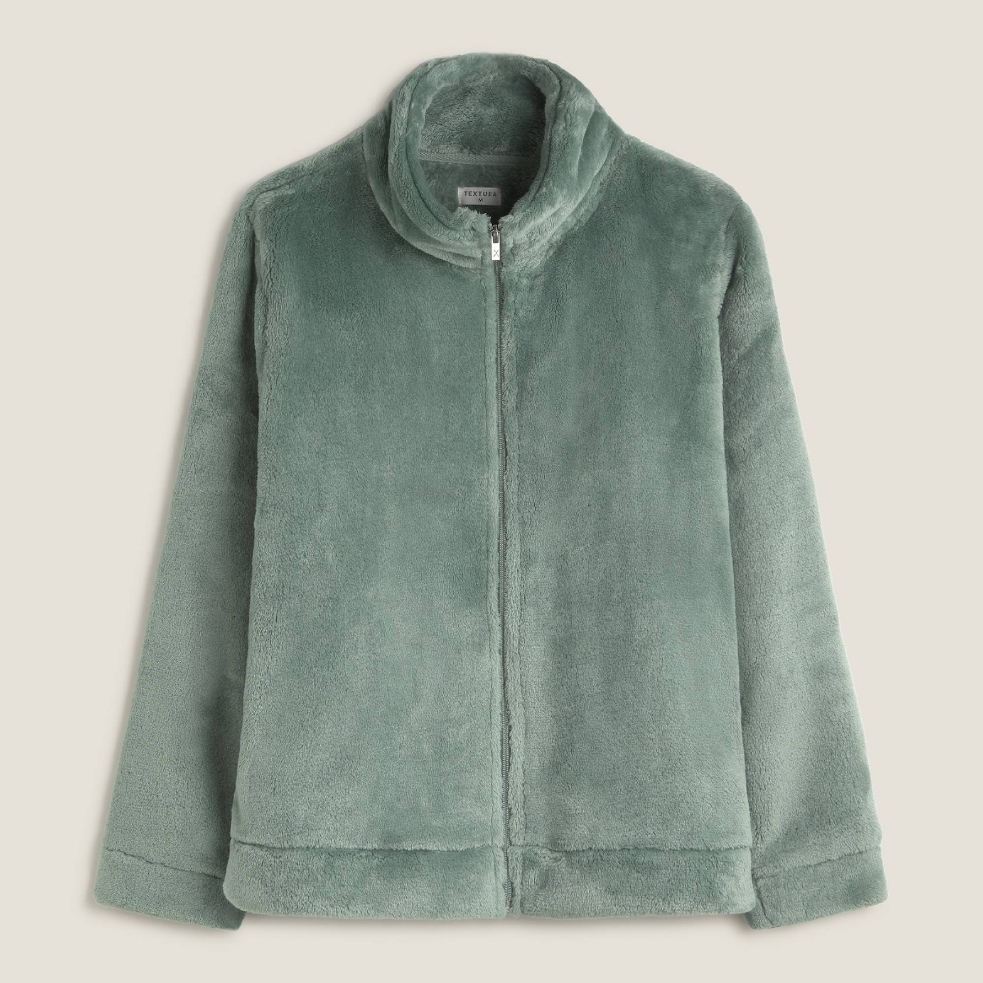 Chaqueta polar efecto pelo suave Est color verde Poliéster