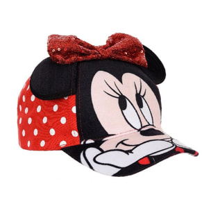 Cappellino Minnie con Fiocco Rosso Lei Disney Rosso