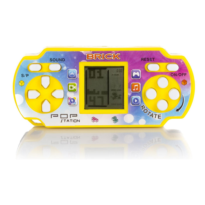 Pop Station, mini console portatile con 23 classici giochi Brick Game.