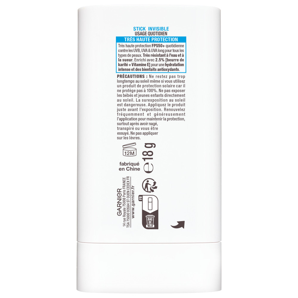 Garnier Ambre Solaire Super UV Stick SPF50+ 18GR