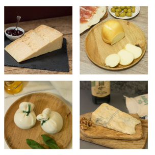 Assortiment Gourmand de Fromages Italiens : Burrata, Gorgonzola, Parmigiano Reggiano & Scamorza Fumée - 950g- Italie