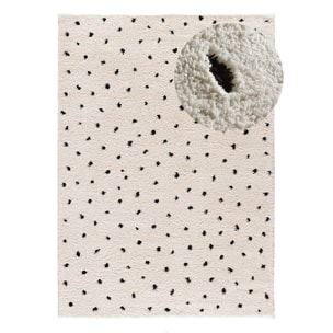 ATESA Alfombra shaggy escandinava blanco, varias medidas disponibles.