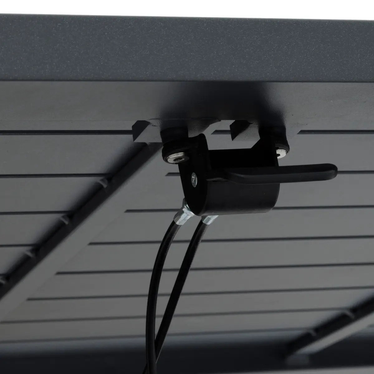 Table de jardin relevable rectangulaire "Salimia" graphite 150 x 80 x 69cm en aluminium