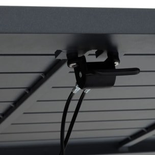 Table de jardin relevable rectangulaire "Salimia" graphite 150 x 80 x 69cm en aluminium